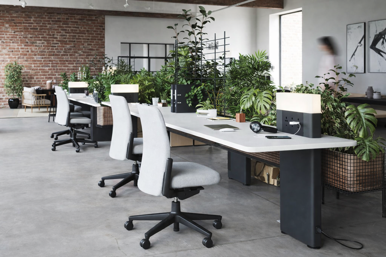 Open space de bureau végétalisé par Verd — plantes d'intérieur et décoration verte